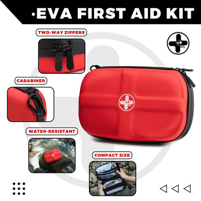 Mini First Aid Kit: Small, Waterproof, Portable. Essential for Travel, Home, Car, College, Camping.