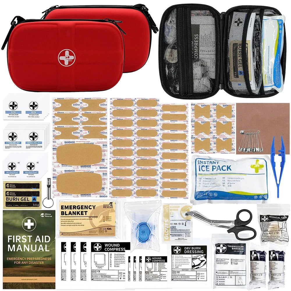 Mini First Aid Kit: Small, Waterproof, Portable. Essential for Travel, Home, Car, College, Camping.